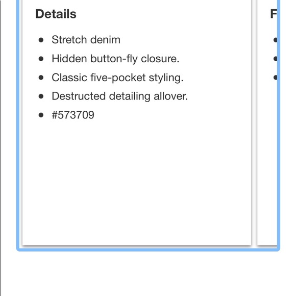 Gap high destructed rise cheeky straight jeans 27โ - Picture 7 of 9